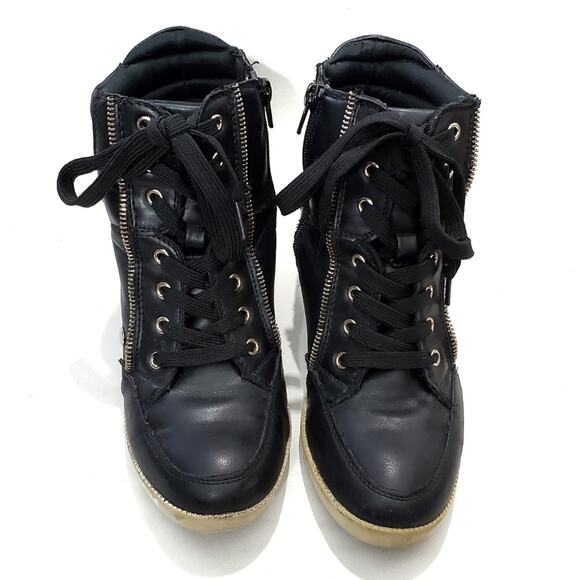 JustFab | Tindy Wedge Lace Up and Zip Sneakers - Picture 2 of 10